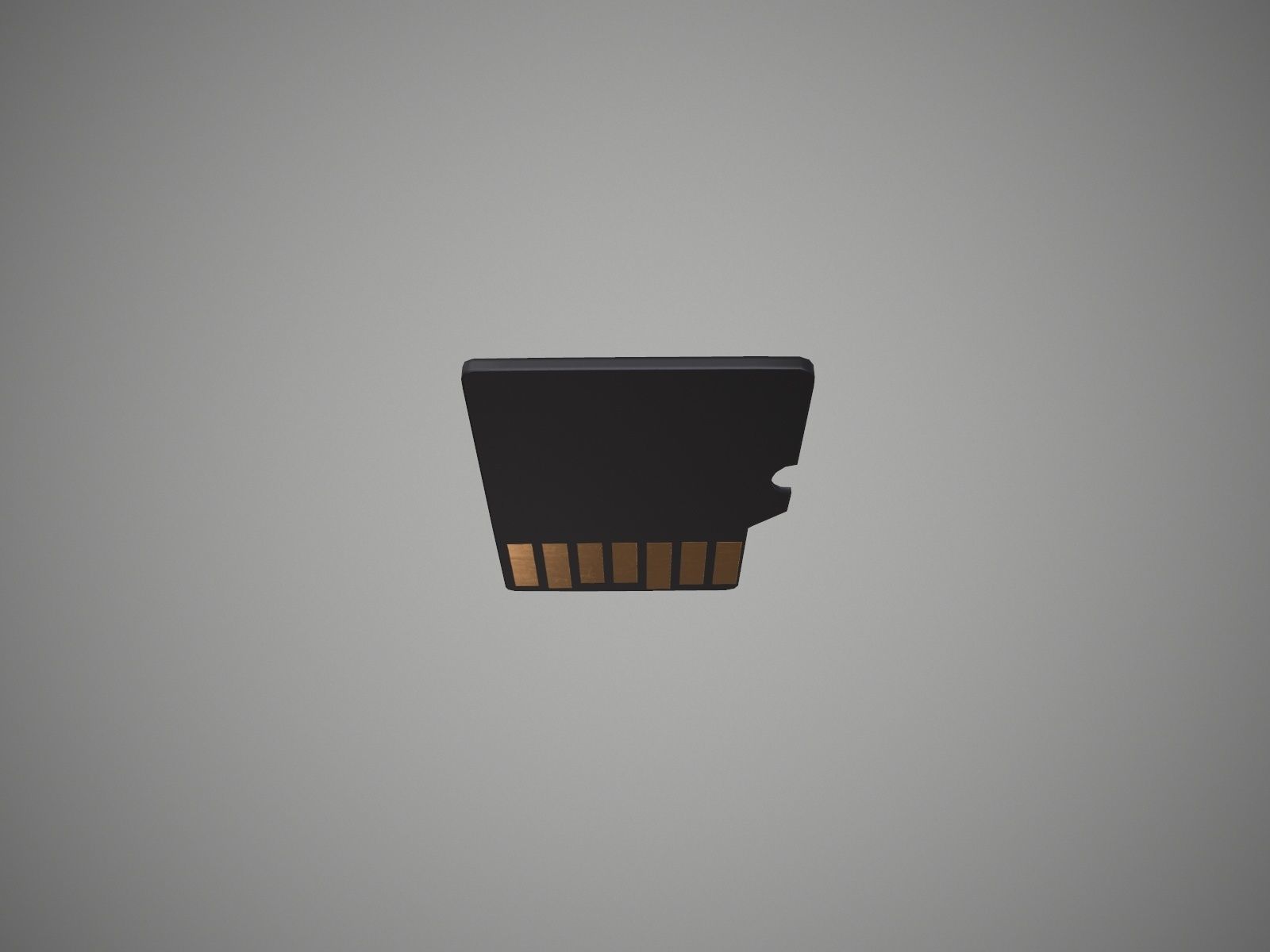 Micro SD Card Low-poly 3D model_14