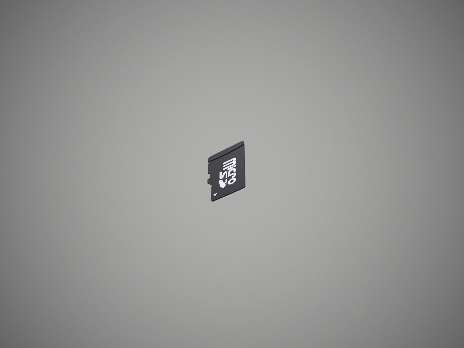 Micro SD Card Low-poly 3D model_4
