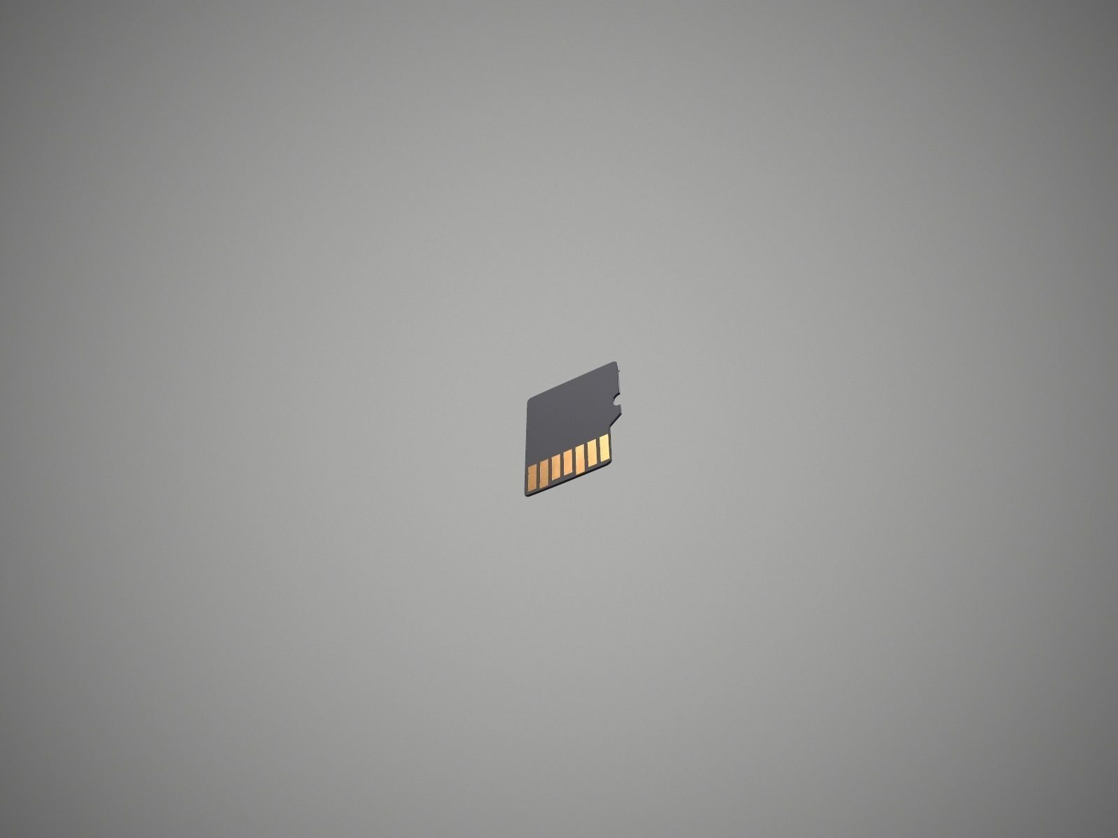 Micro SD Card Low-poly 3D model_13
