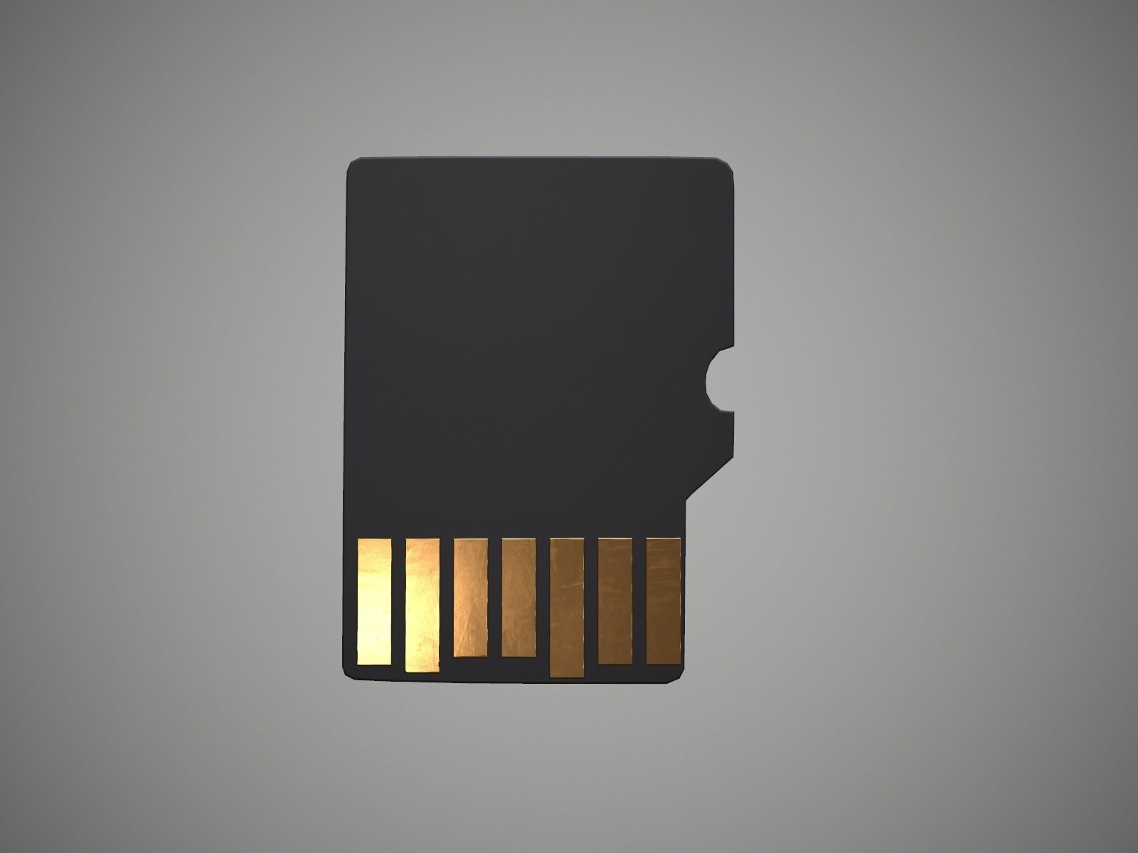 Micro SD Card Low-poly 3D model_3