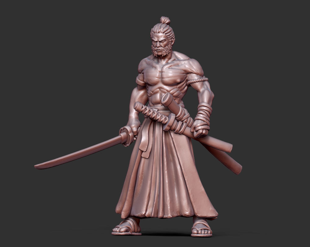 Ronin Bundle - 6 ronin 35mm scale 3D print model_9