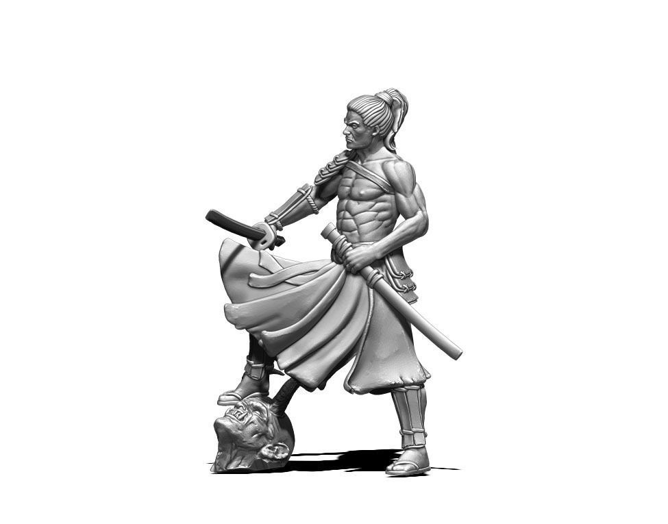 Ronin Bundle - 6 ronin 35mm scale 3D print model_38
