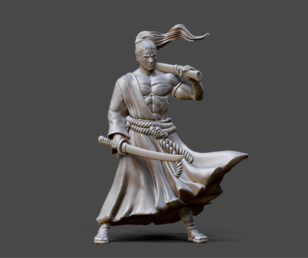 Ronin Bundle - 6 ronin 35mm scale 3D print model_23