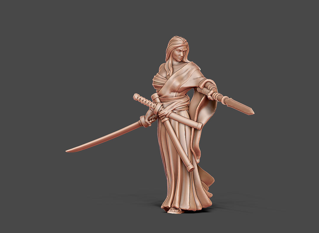 Ronin Bundle - 6 ronin 35mm scale 3D print model_29