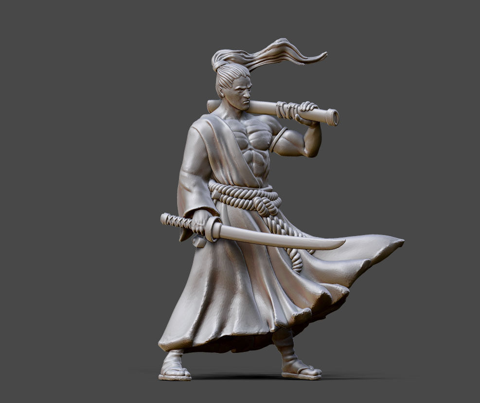 Ronin Bundle - 6 ronin 35mm scale 3D print model_15