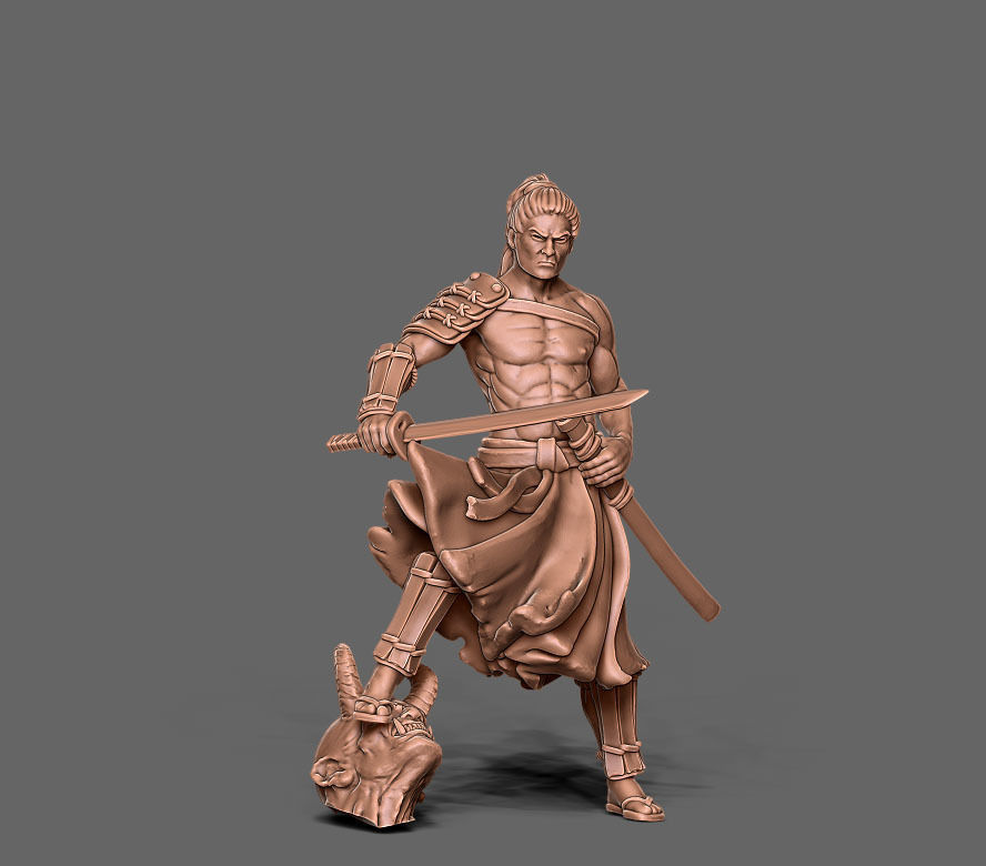 Ronin Bundle - 6 ronin 35mm scale 3D print model_36