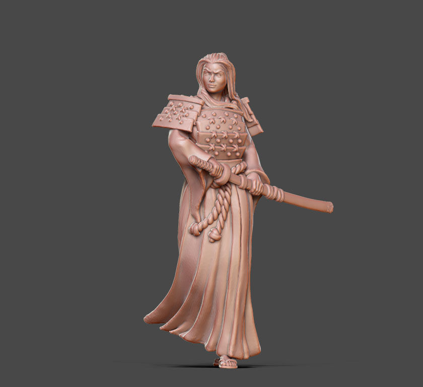 Ronin Bundle - 6 ronin 35mm scale 3D print model_49