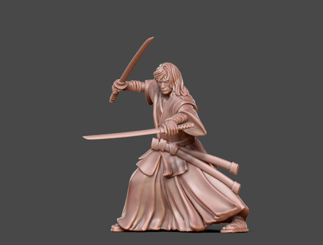 Ronin Bundle - 6 ronin 35mm scale 3D print model_58