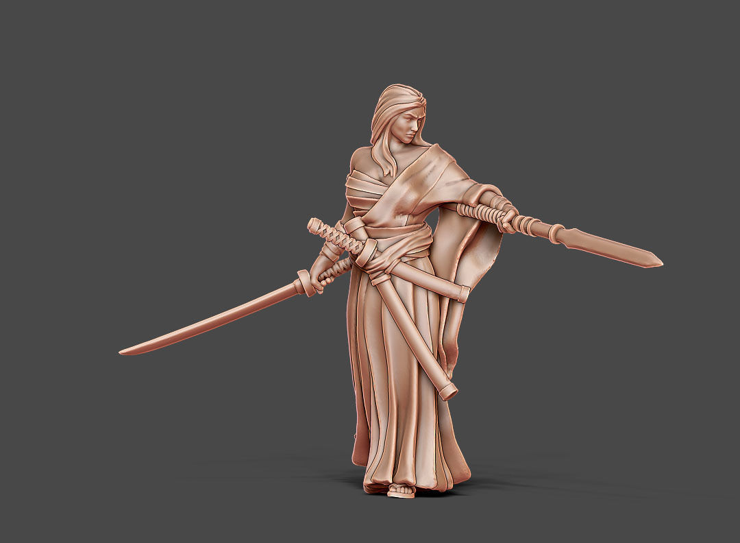 Ronin Bundle - 6 ronin 35mm scale 3D print model_34