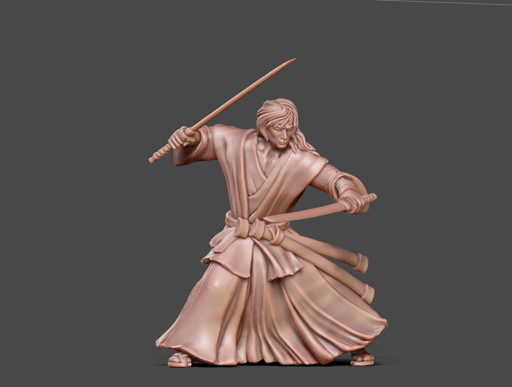 Ronin Bundle - 6 ronin 35mm scale 3D print model_62