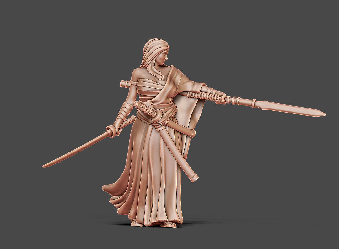Ronin Bundle - 6 ronin 35mm scale 3D print model_27