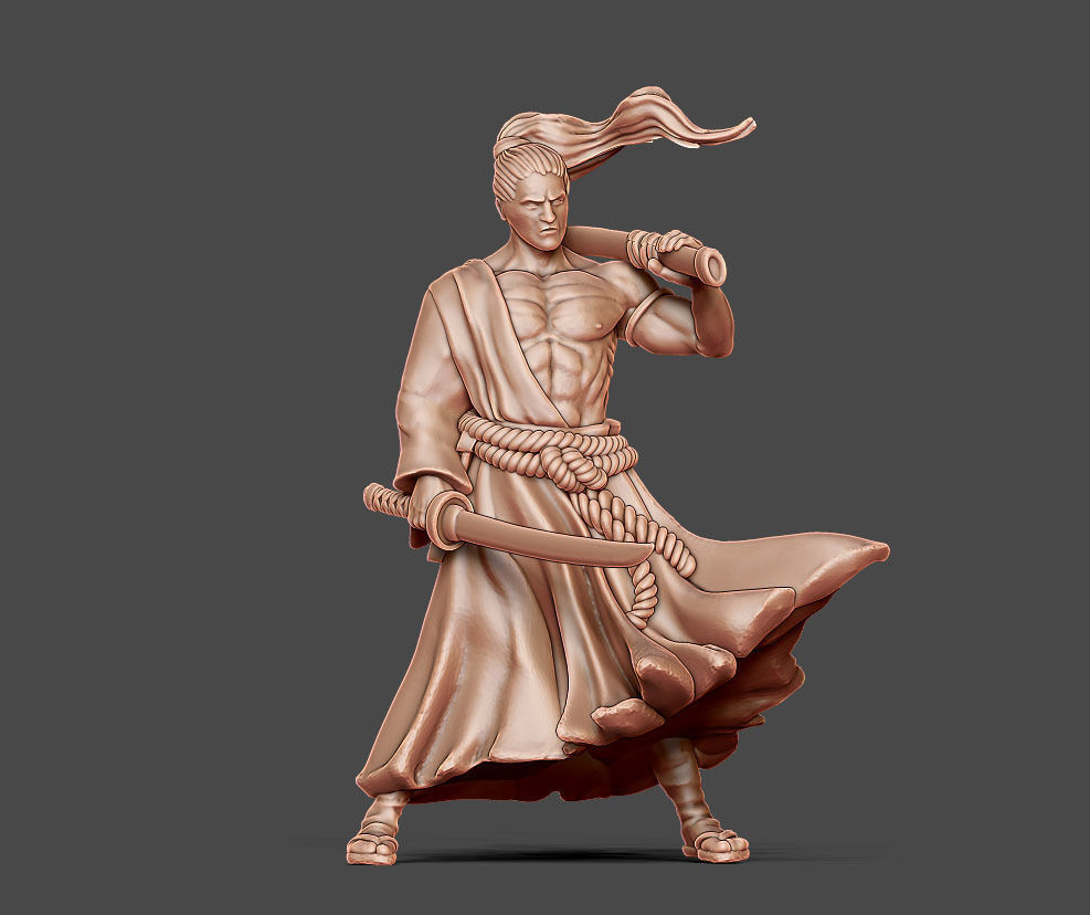 Ronin Bundle - 6 ronin 35mm scale 3D print model_24