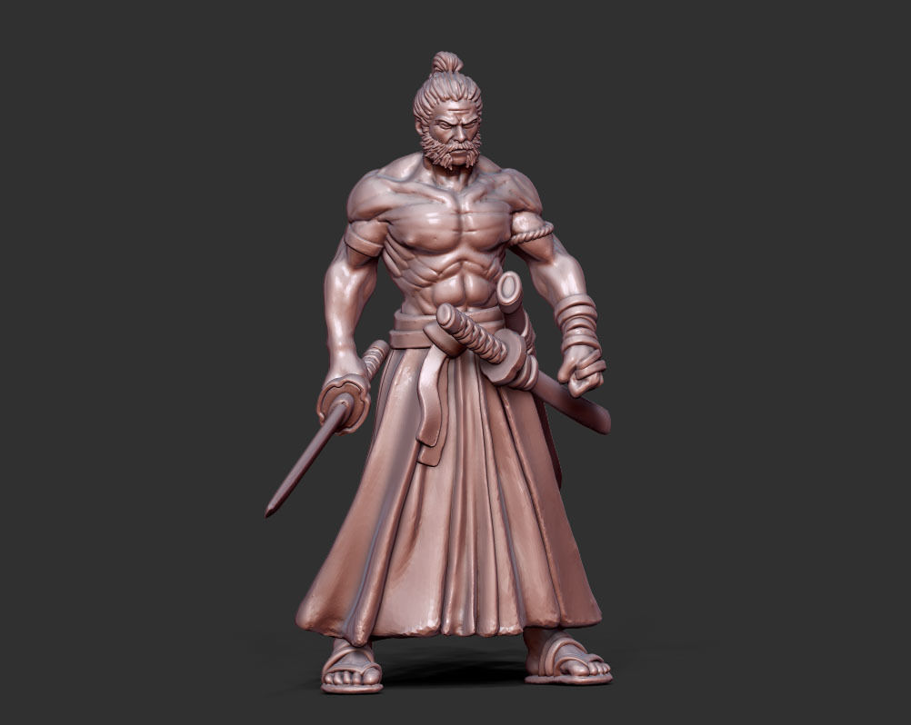 Ronin Bundle - 6 ronin 35mm scale 3D print model_4
