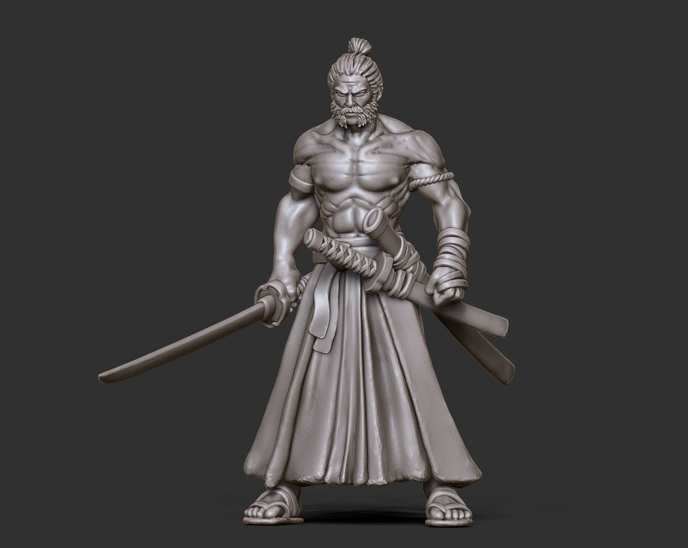 Ronin Bundle - 6 ronin 35mm scale 3D print model_13