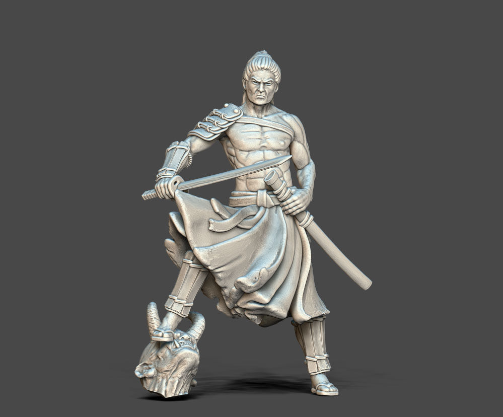 Ronin Bundle - 6 ronin 35mm scale 3D print model_41