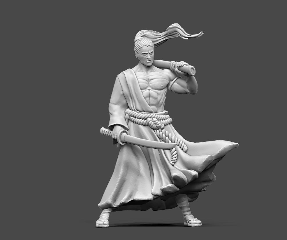 Ronin Bundle - 6 ronin 35mm scale 3D print model_14