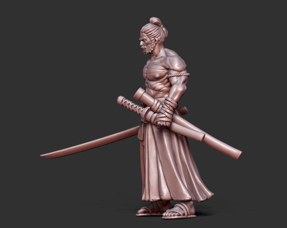 Ronin Bundle - 6 ronin 35mm scale 3D print model_5