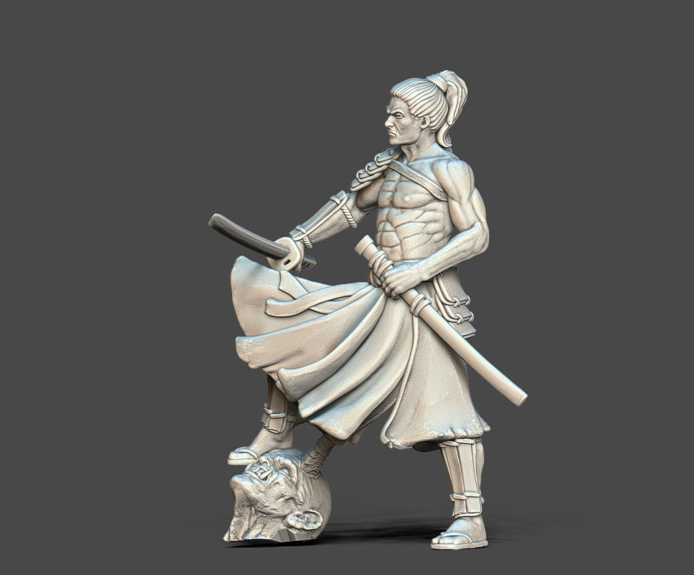 Ronin Bundle - 6 ronin 35mm scale 3D print model_43