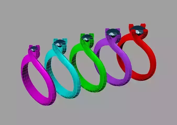 Set Solitaire Valentino  solitario Sl49 3D print model