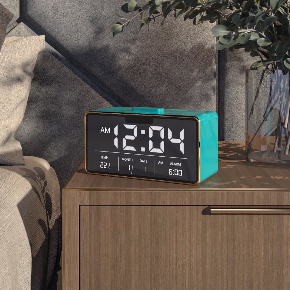 smart table clock 3D model_1