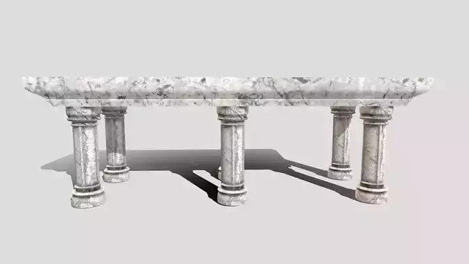 Medieval Altar Low-poly 3D model