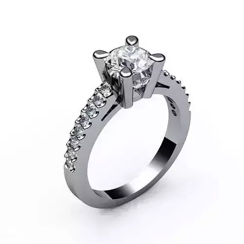 Classic Solitaire ring   Sl55 3D print model