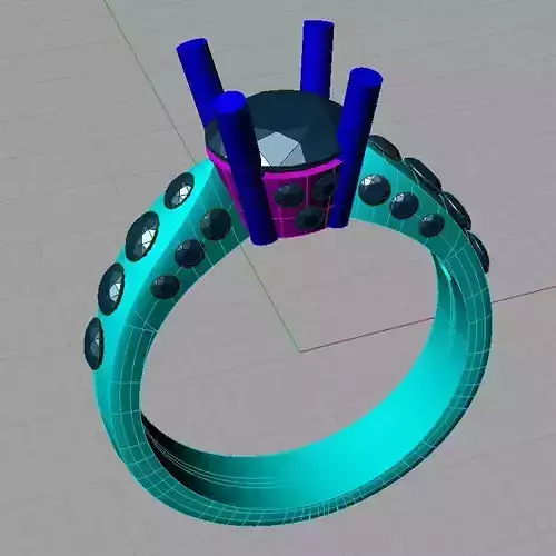 Solitaire  Round diamond Anello solitario Sl58 3D print model