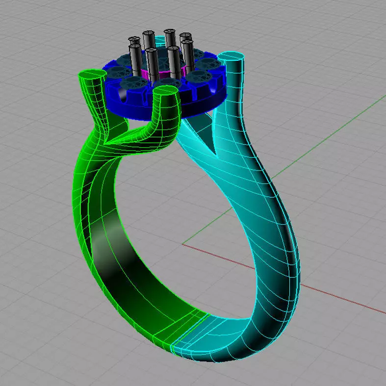 Solitaire Round diamond Anello solitario Sl59 3D print model_0