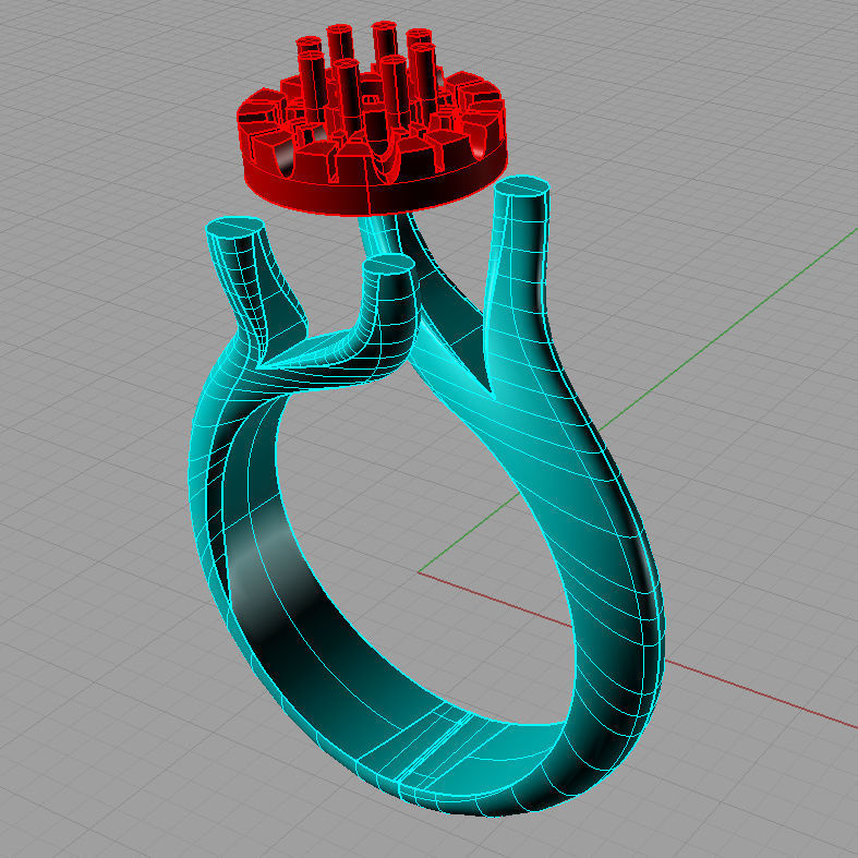 Solitaire Round diamond Anello solitario Sl59 3D print model_3