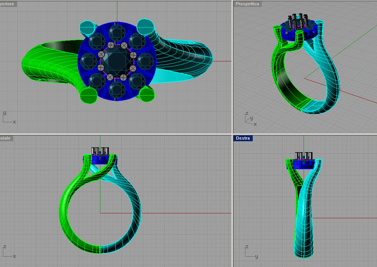 Solitaire Round diamond Anello solitario Sl59 3D print model_2