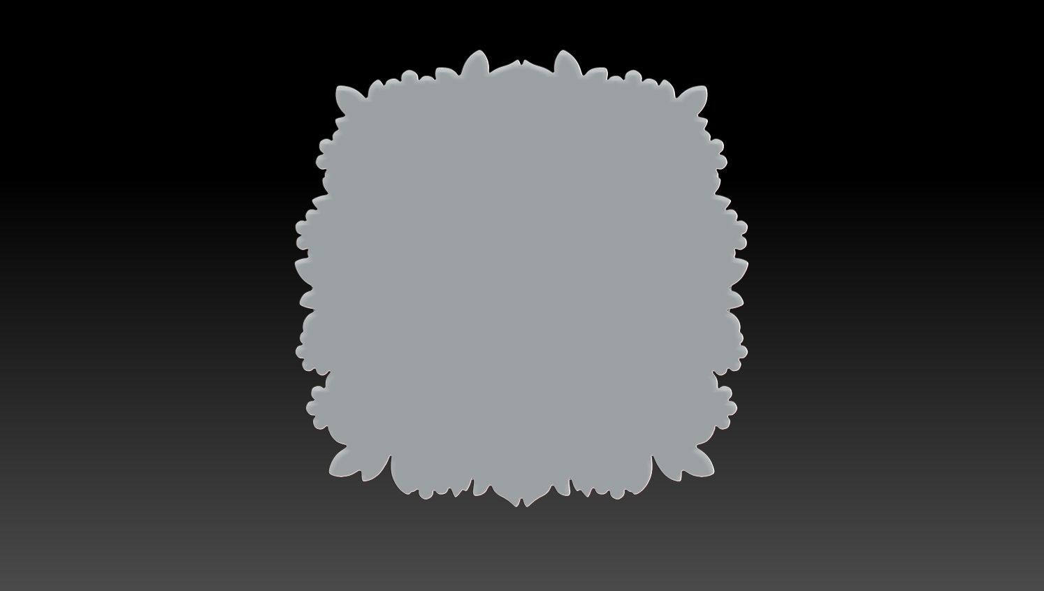 Greenlady face with leaves 3D print model_3