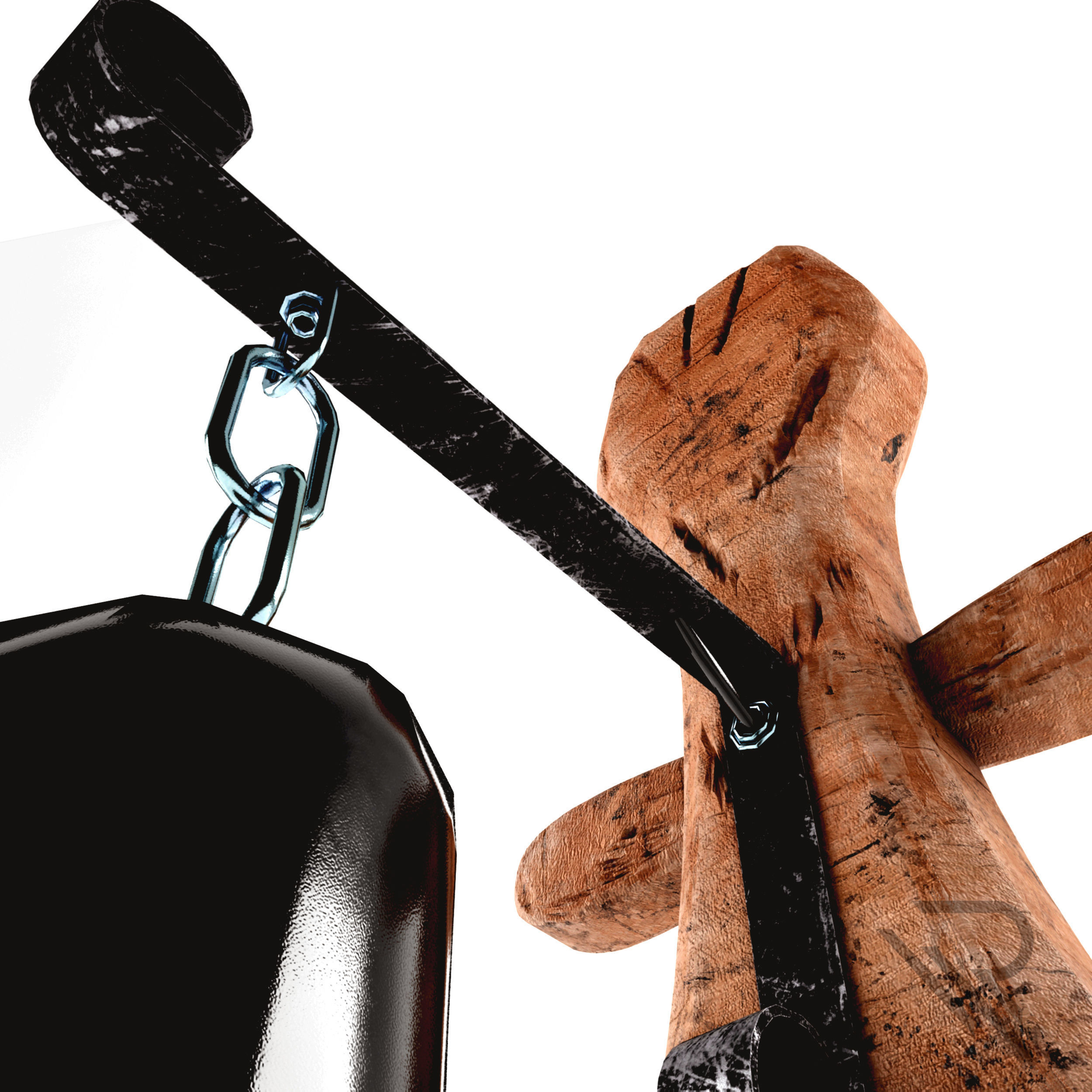 Rustic Light Pbr Material And Low Poly Low-poly 3D model_6