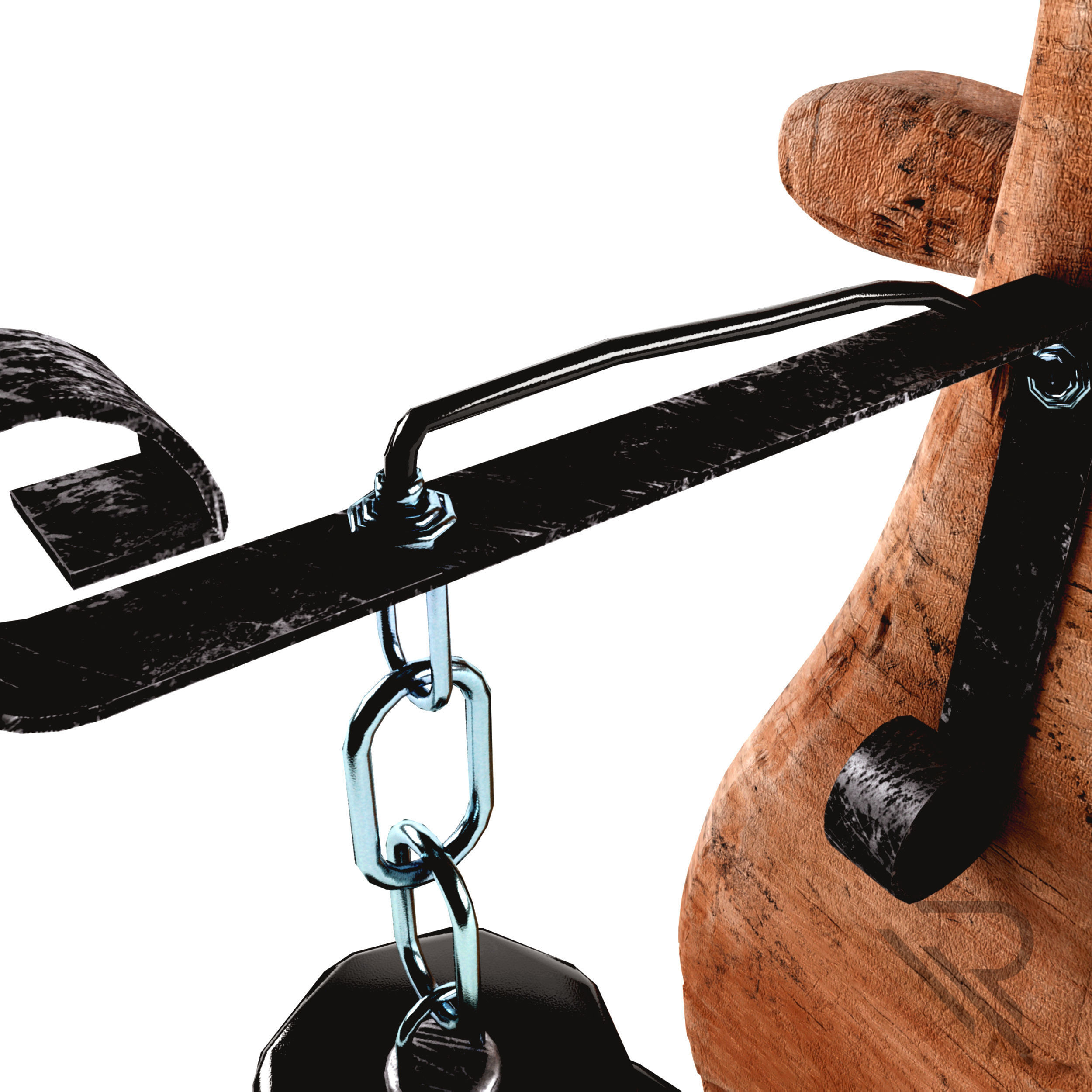 Rustic Light Pbr Material And Low Poly Low-poly 3D model_5