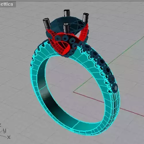 Solitaire  Round diamond Anello solitario Sl65 3D print model