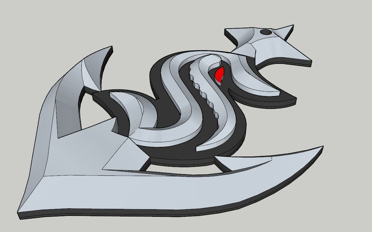 Seattle Kraken keychain 3D print model_3