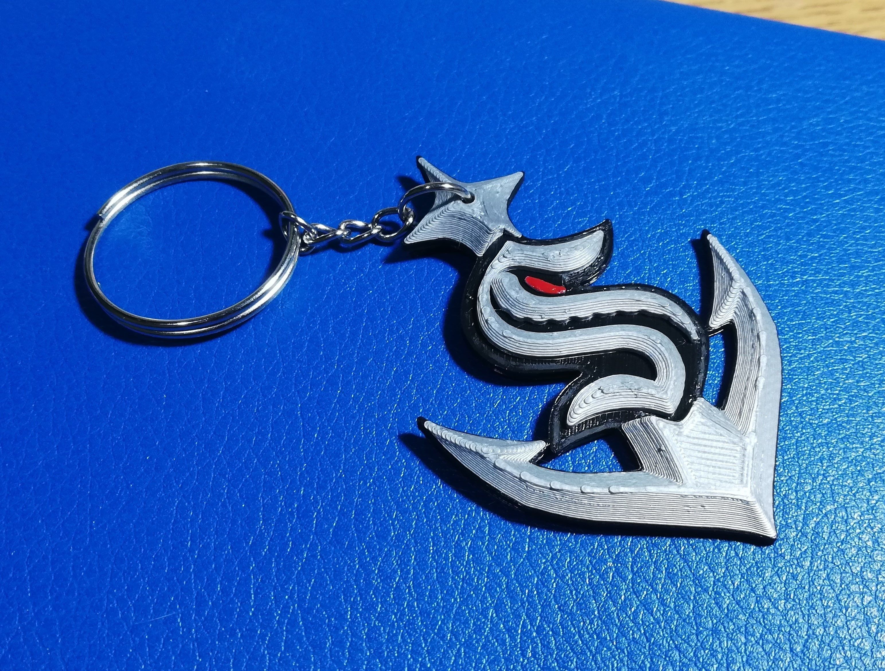 Seattle Kraken keychain 3D print model_2