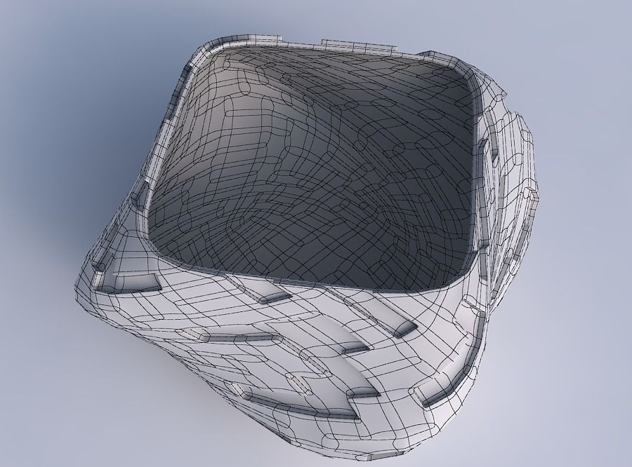 Bowl helix with cavities  3D print model_6