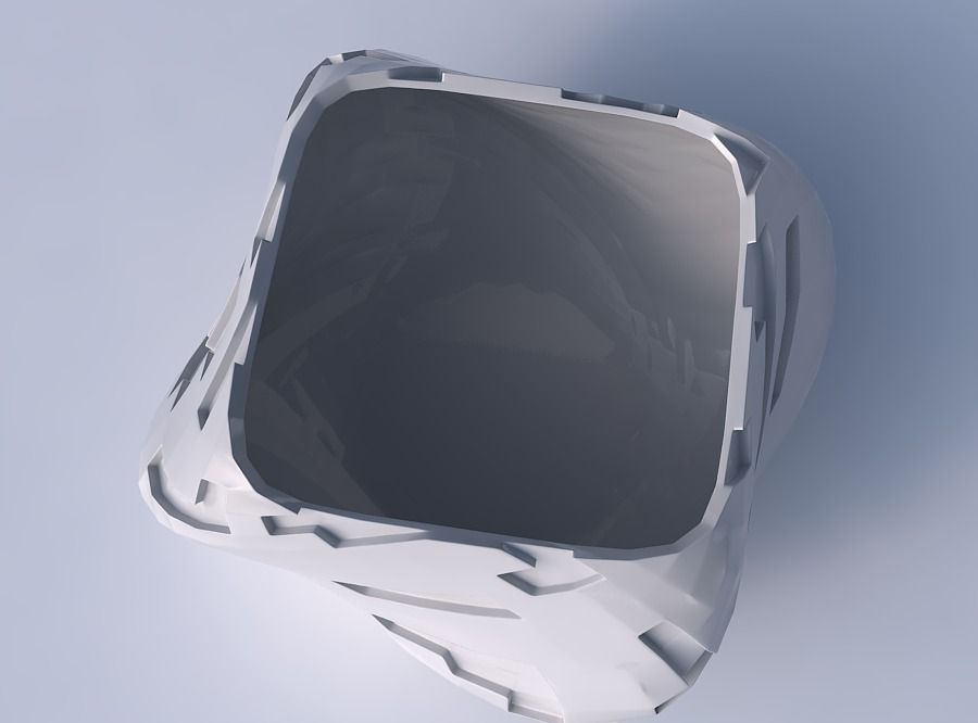 Bowl helix with cavities  3D print model_2