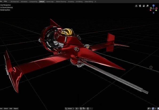 SpaceShip Swordfish II 3D print model
