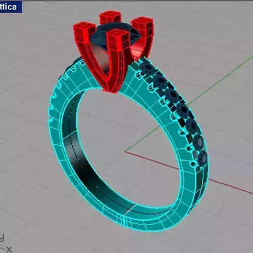 Solitaire  Round diamond Anello solitario Sl69 3D print model