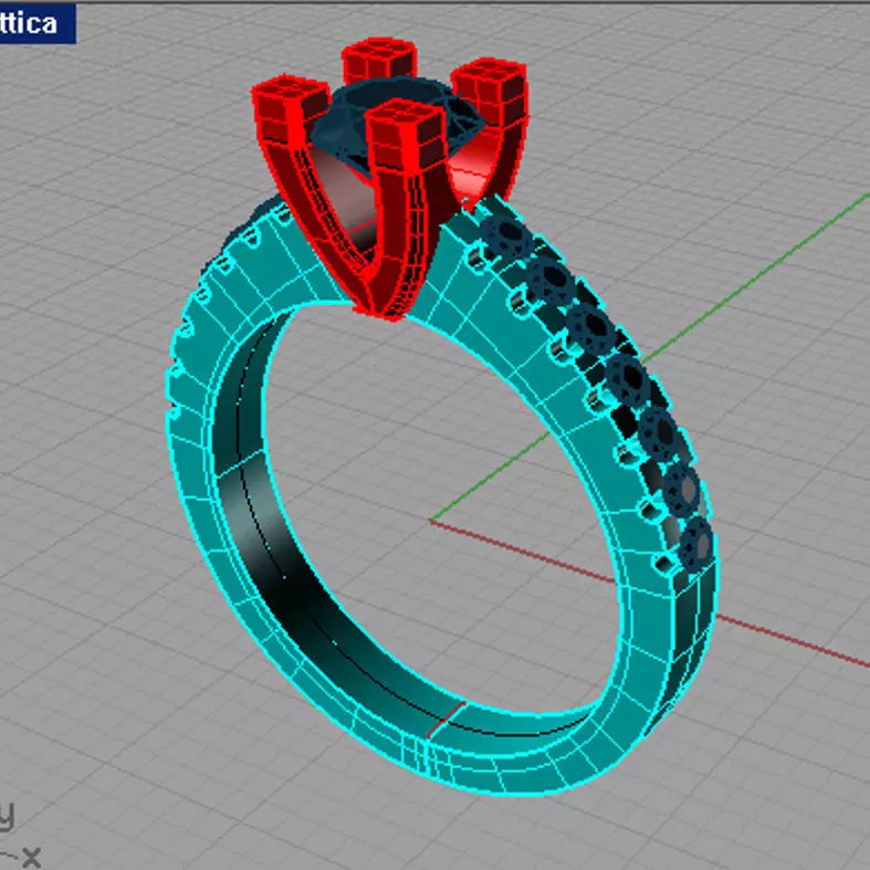 Solitaire  Round diamond Anello solitario Sl69 3D print model_0