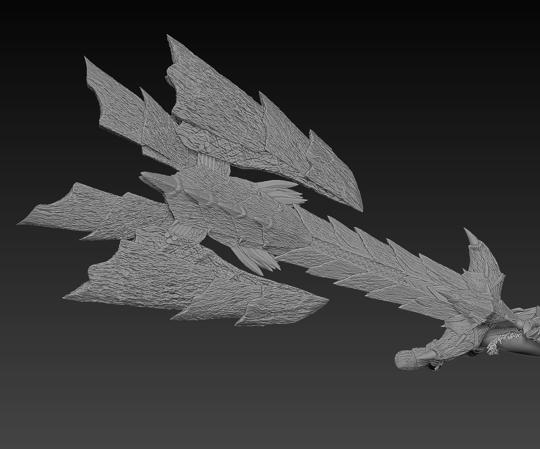 Monster Hunter Zinogre Armor Statue 3D print model_8