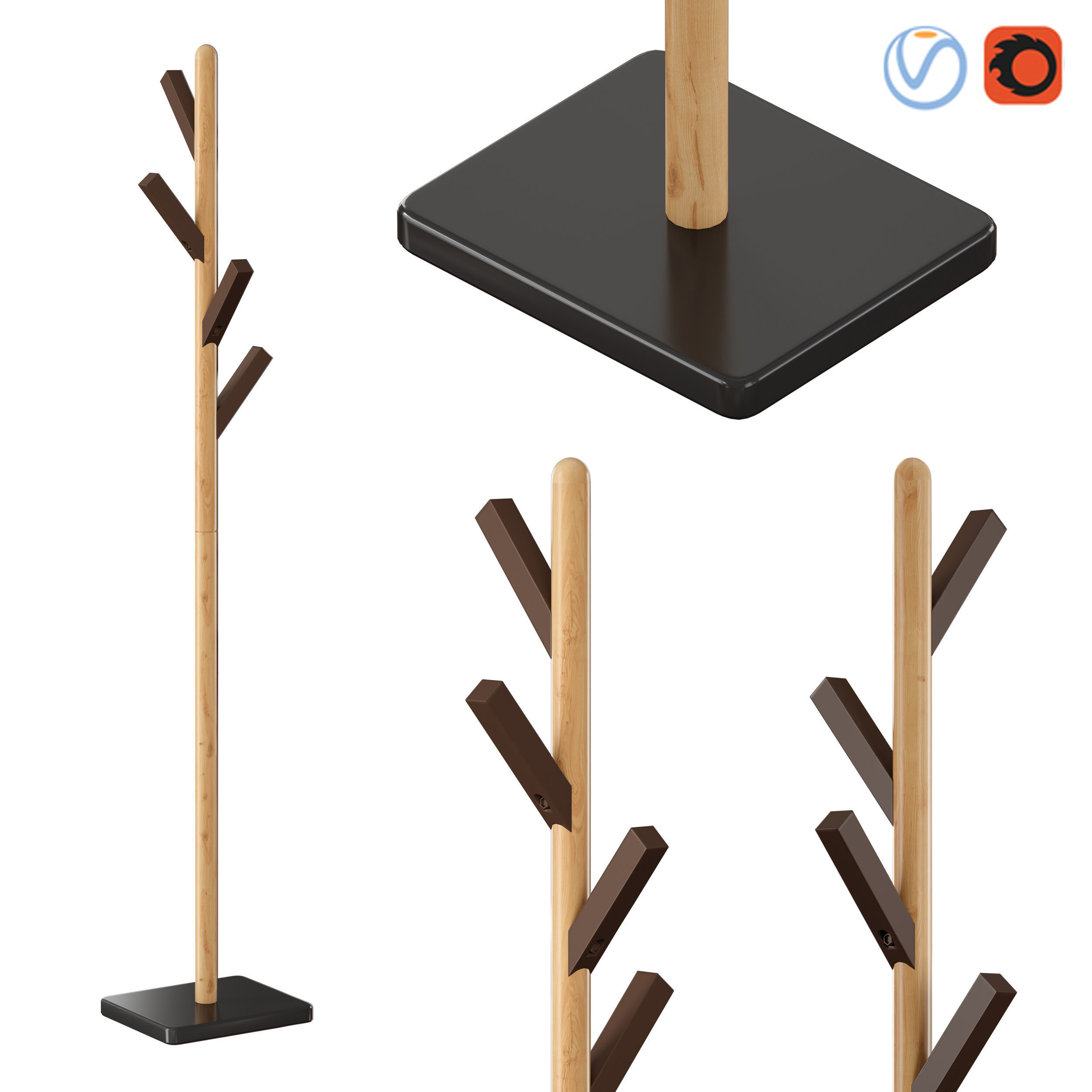 Coat rack Lisa Coat Rack 3D model_1