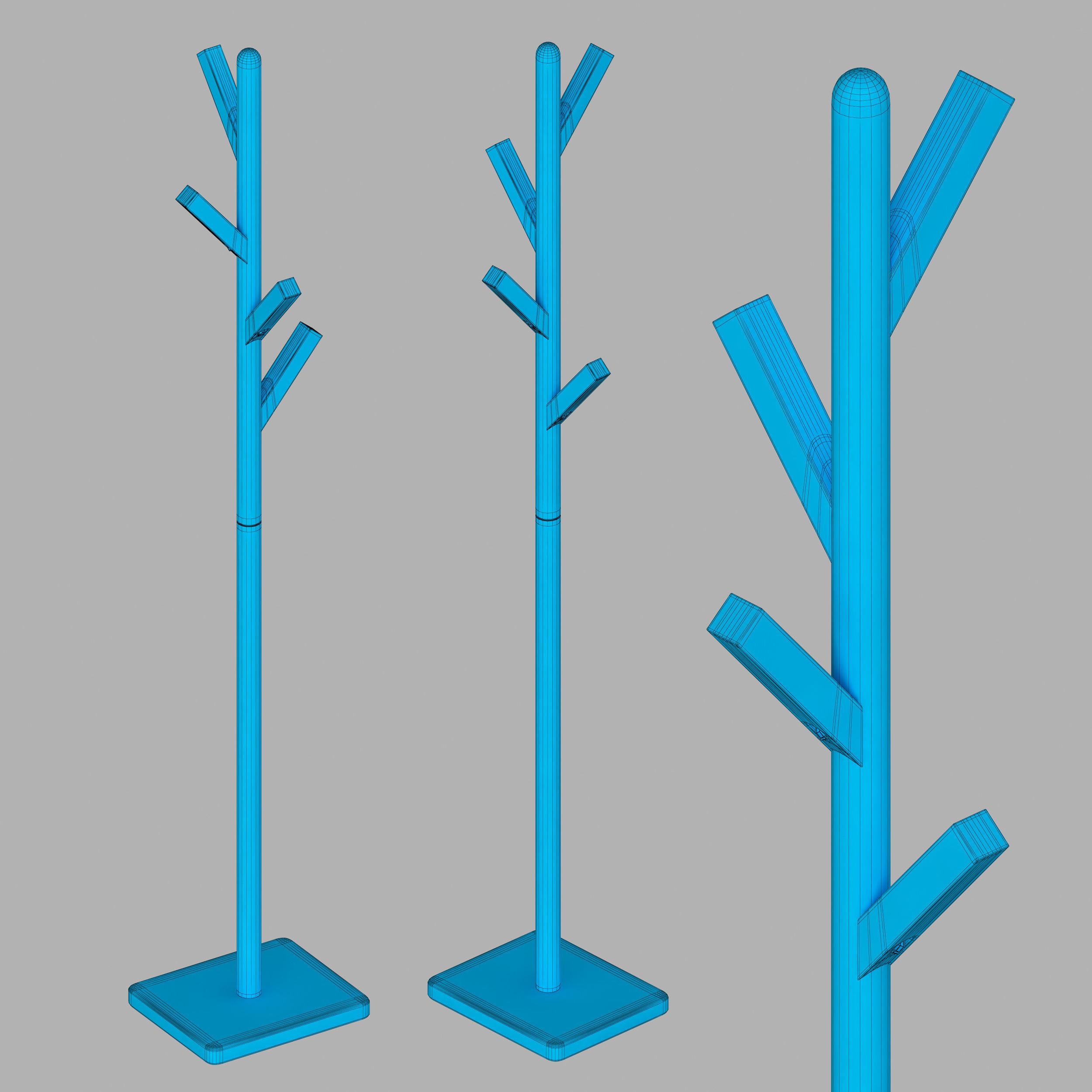 Coat rack Lisa Coat Rack 3D model_2