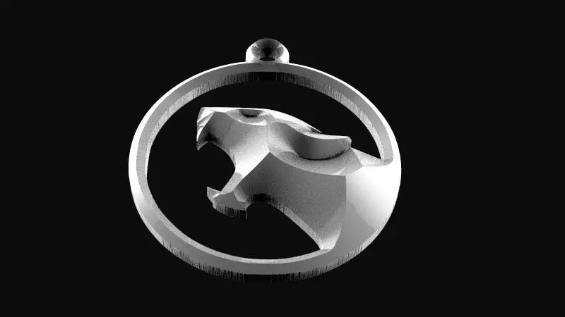 cougar keychain 3D print model