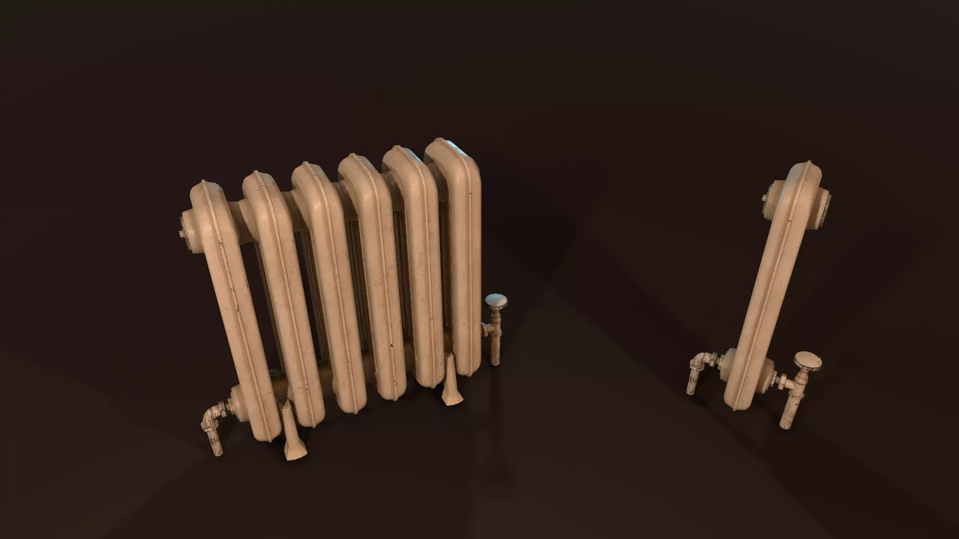 Old Radiator - PBR Model Low-poly 3D model_0