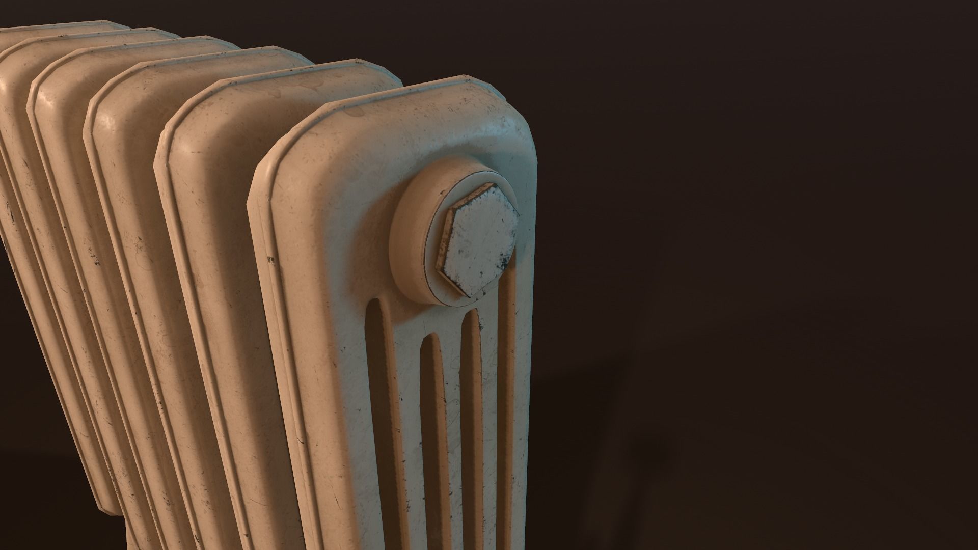 Old Radiator - PBR Model Low-poly 3D model_3