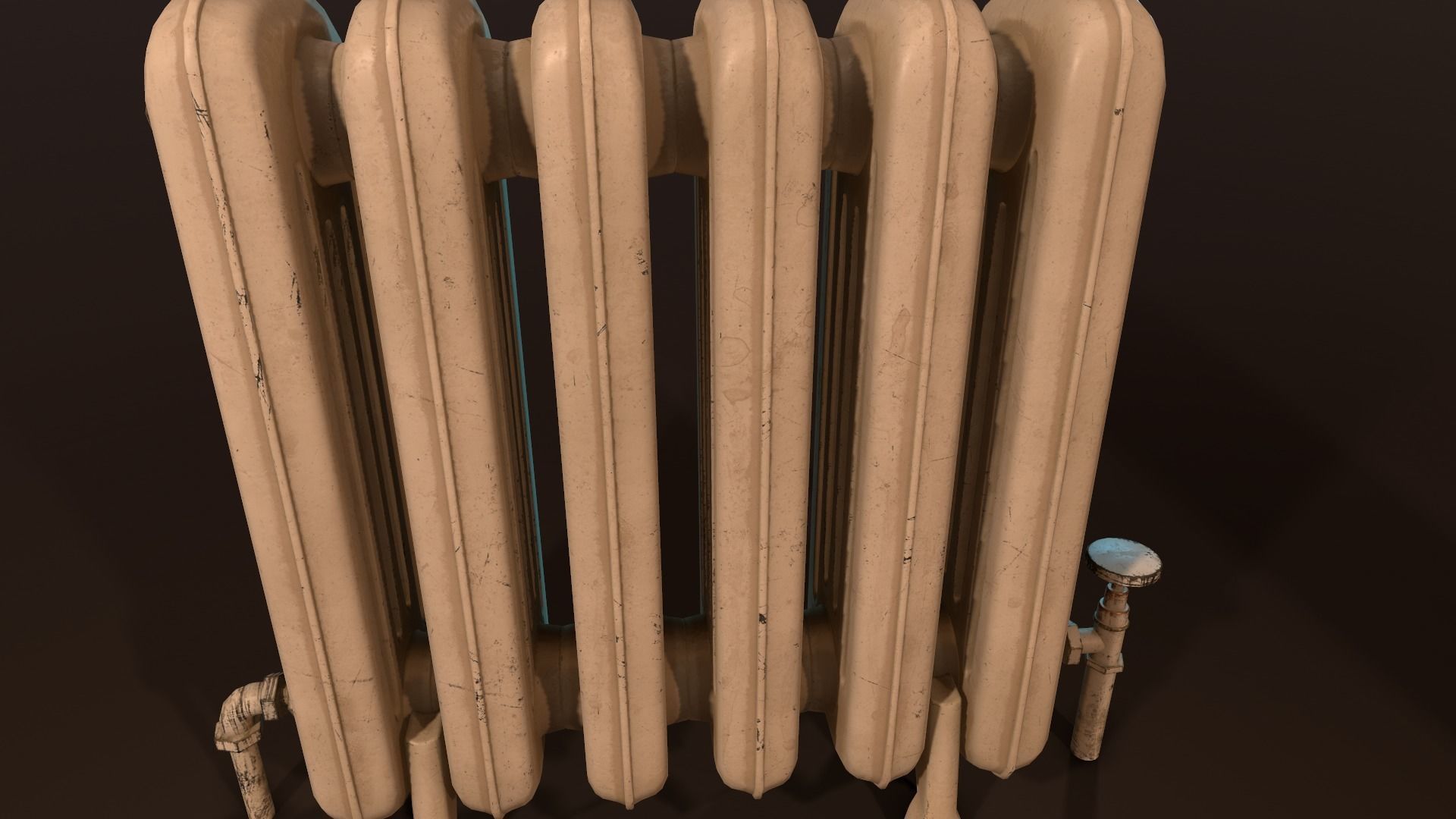 Old Radiator - PBR Model Low-poly 3D model_4