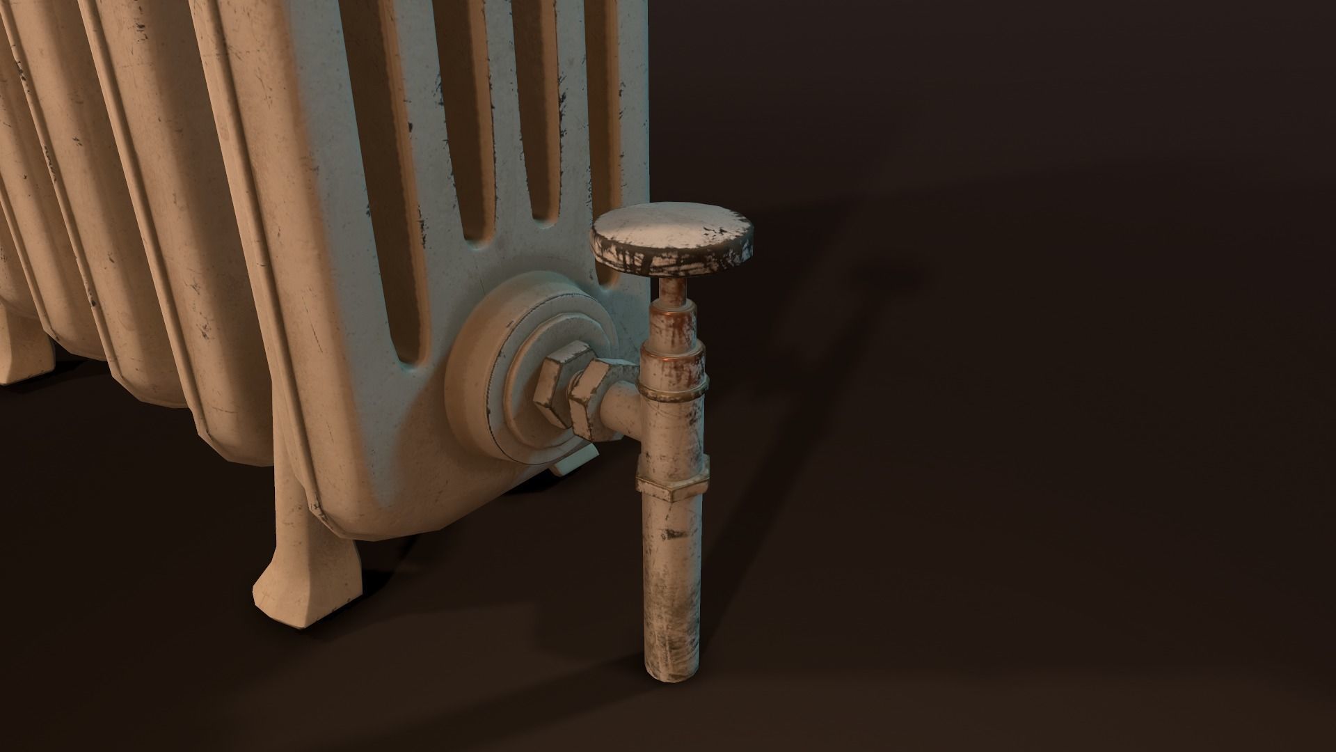 Old Radiator - PBR Model Low-poly 3D model_2