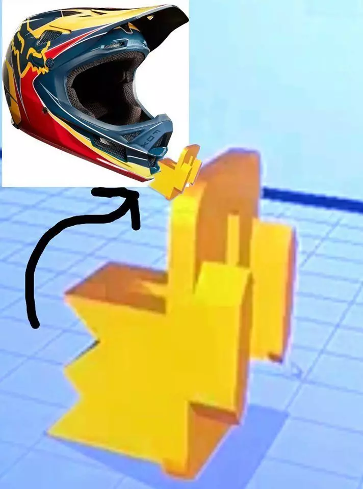 GOPRO FRONT MOUNT FOX RAMPAGE 2018 3D print model_0